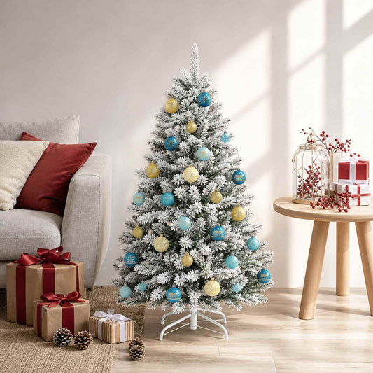 Kerstballen set 88 st Donkerblauw, lichtblauw en goud Ø 6 cm is nu te koop bij PeponiXL, paradijselijk wonen!