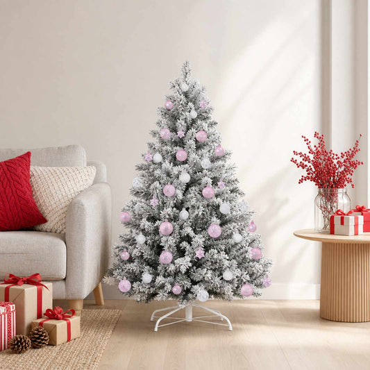 Kerstballen set 88 st Roze en wit Ø 6 cm Kunststof is nu te koop bij PeponiXL, paradijselijk wonen!