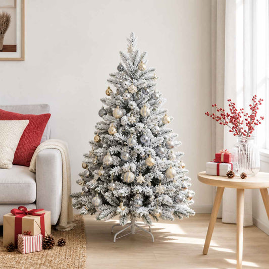 Kerstballen set 88 st Goudkleurig en grijs Ø 6 cm Kunststof is nu te koop bij PeponiXL, paradijselijk wonen!