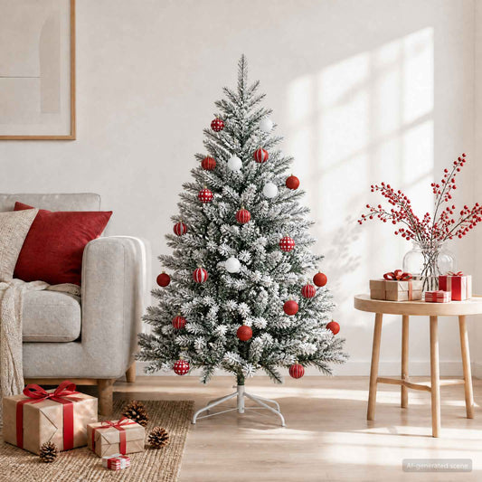 Kerstballen set 30 st Rood en Wit Ø 6 cm Kunststof is nu te koop bij PeponiXL, paradijselijk wonen!