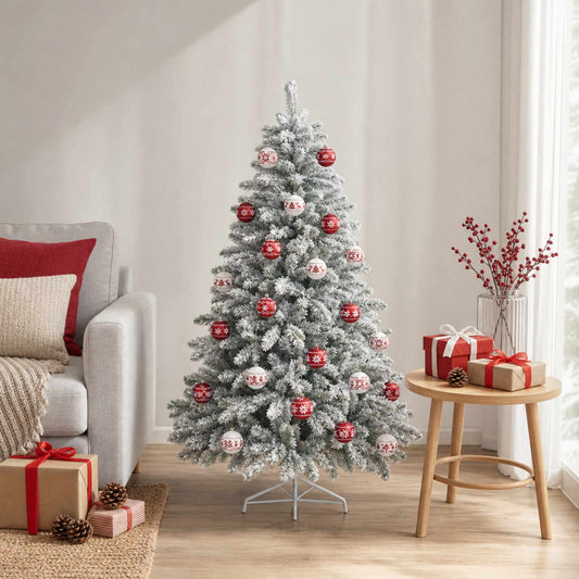 Kerstballen set 30 st Rood en Wit Ø 6 cm Kunststof is nu te koop bij PeponiXL, paradijselijk wonen!
