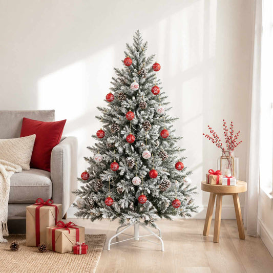 Kerstballen set 30 st Rood en Wit Ø 6 cm Kunststof is nu te koop bij PeponiXL, paradijselijk wonen!