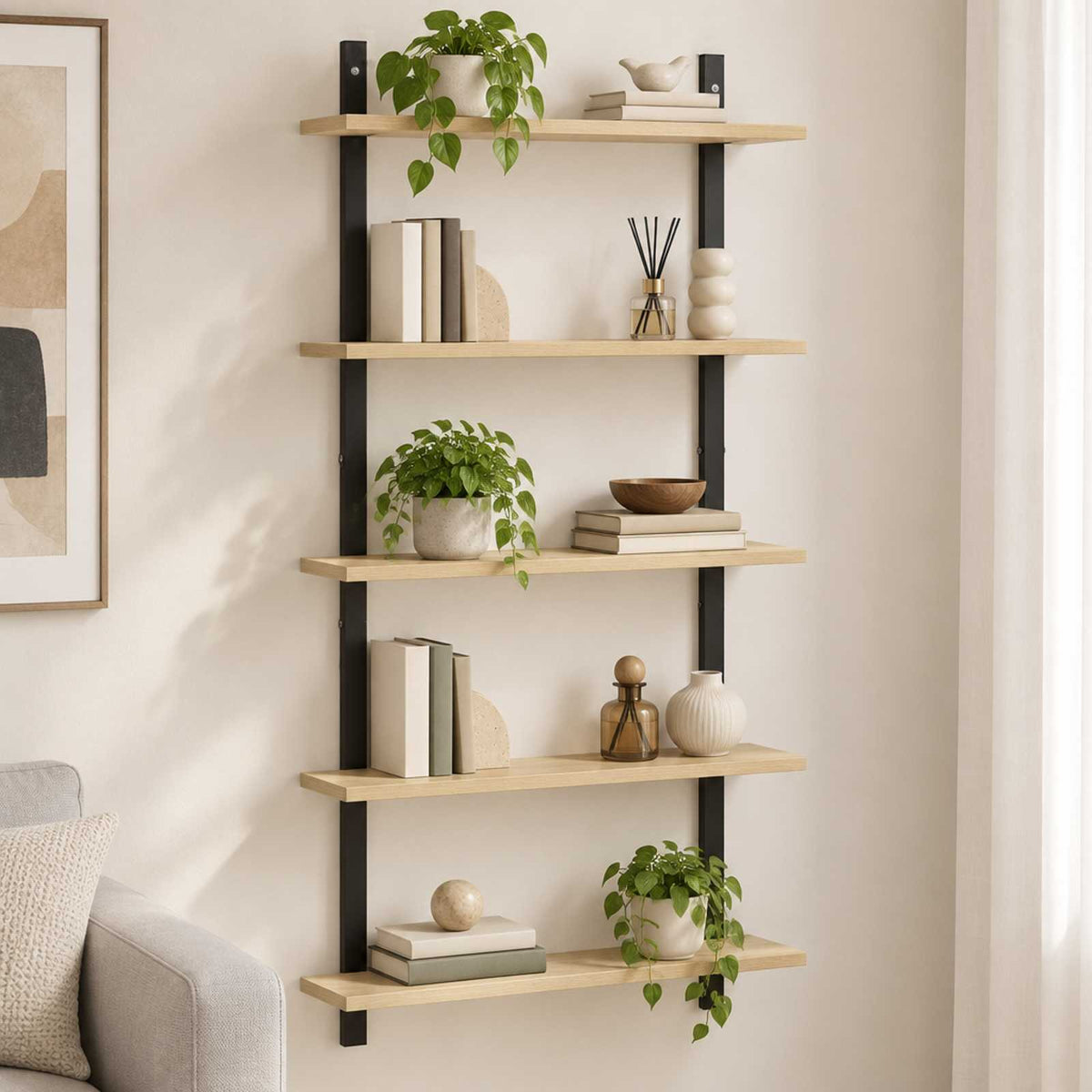 Wandplank Sonoma Eiken 60.5 x 13.5 x 102.5 cm Bewerkt hout is nu te koop bij PeponiXL, paradijselijk wonen!