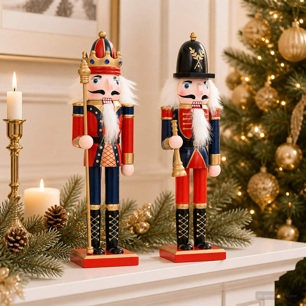 Kerstnotenkraker TURKU 2 st Rood en Zwart 30 cm is nu te koop bij PeponiXL, paradijselijk wonen!