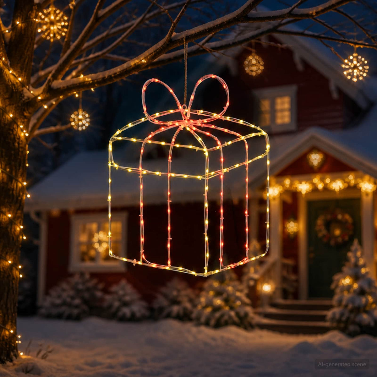 Kerst-raamsilhouet met verlichting LOVIISA 200 LED's is nu te koop bij PeponiXL, paradijselijk wonen!