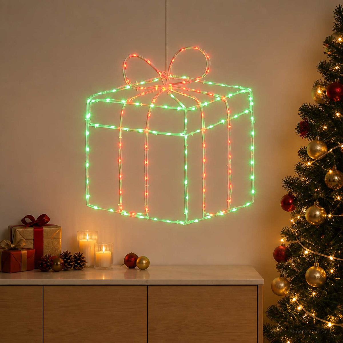 Kerst-raamsilhouet met verlichting LOVIISA 200 LED's is nu te koop bij PeponiXL, paradijselijk wonen!