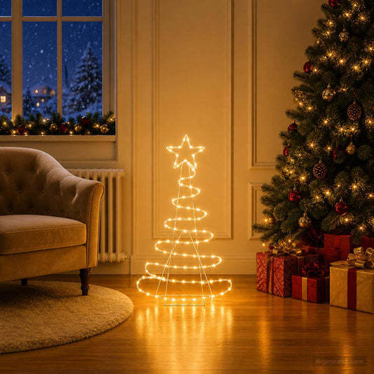 Led-kerstboomsilhouet LOVIISA 100 LED's Warmwit 51 x 99 cm is nu te koop bij PeponiXL, paradijselijk wonen!