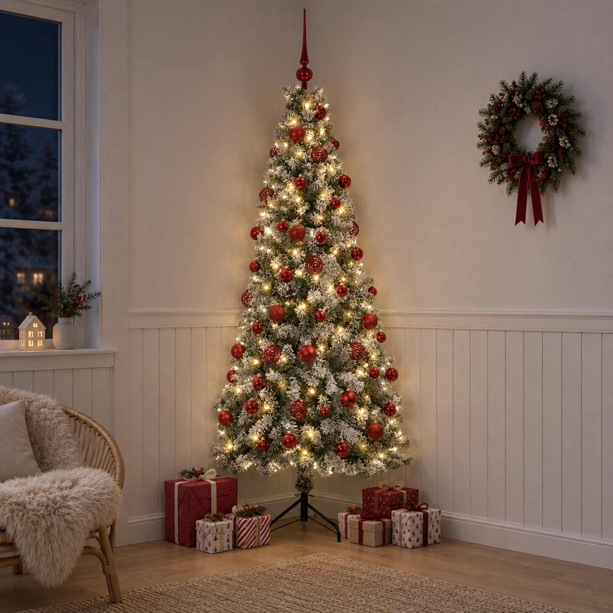 Kunstkerstboom met kerstbal 180 cm 300 LED's Warmwit is nu te koop bij PeponiXL, paradijselijk wonen!