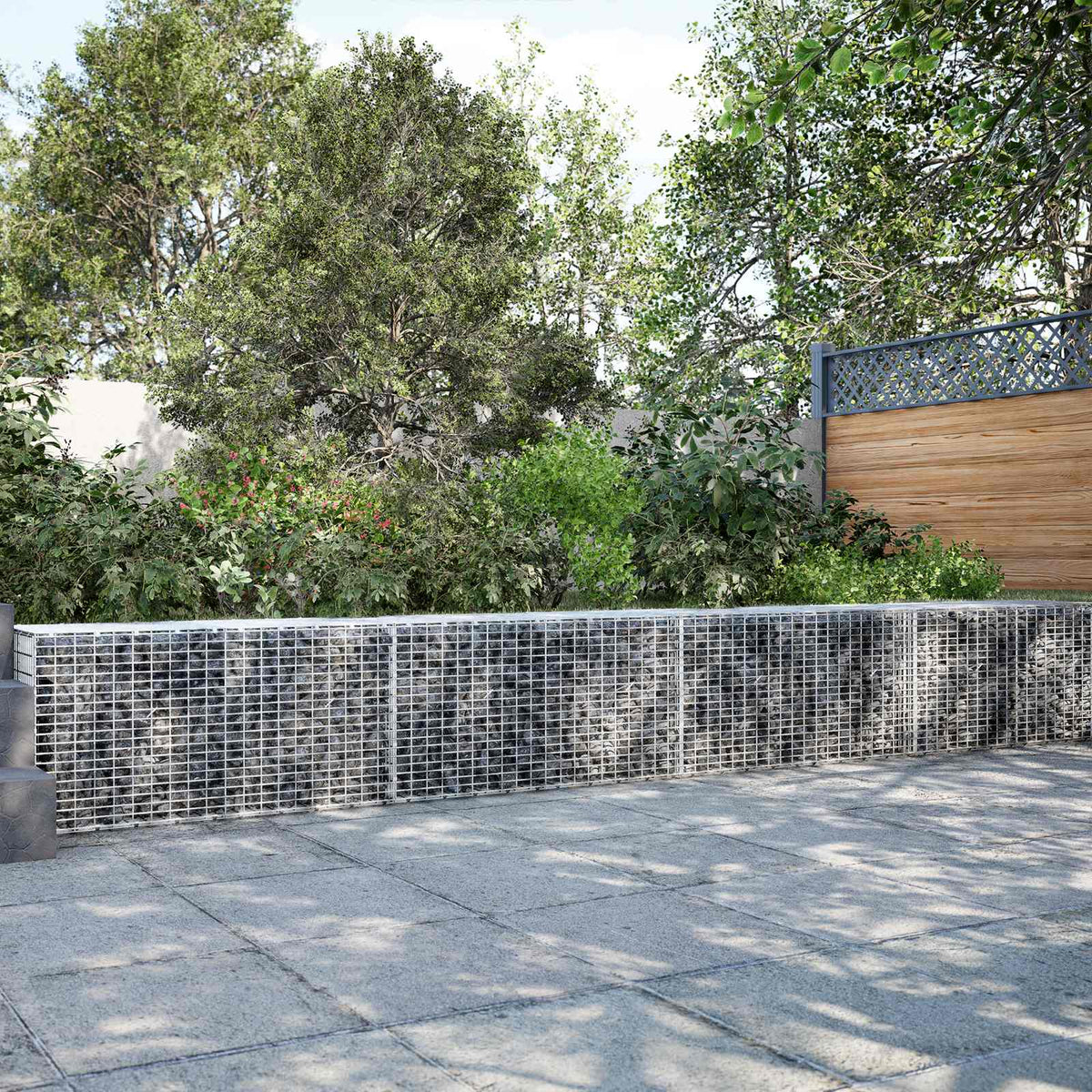 Gabion met 3,5 mm Draad en 5x2,5 cm Gaas 400x10x50 cm is nu te koop bij PeponiXL, paradijselijk wonen!