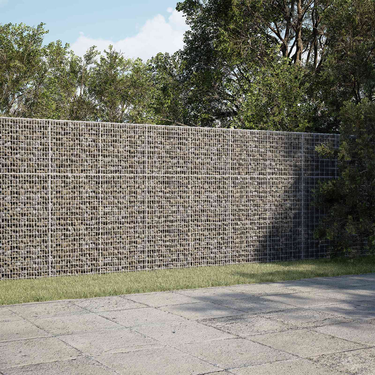 Gabion met 3,5 mm Draad en 5x2,5 cm Gaas 300x20x150 cm is nu te koop bij PeponiXL, paradijselijk wonen!