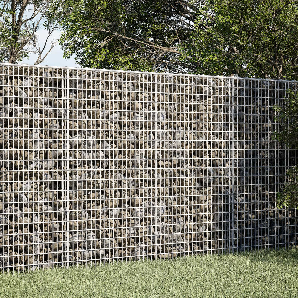 Gabion met 3,5 mm Draad en 5x2,5 cm Gaas 150x50x100 cm is nu te koop bij PeponiXL, paradijselijk wonen!
