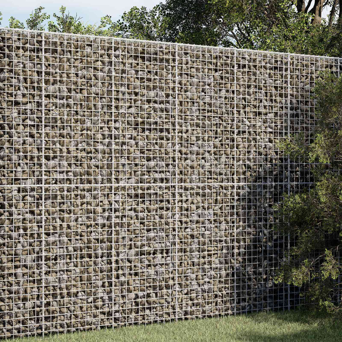 Gabion met 3,5 mm Draad en 5x5 cm Gaas 50x50x200 cm is nu te koop bij PeponiXL, paradijselijk wonen!