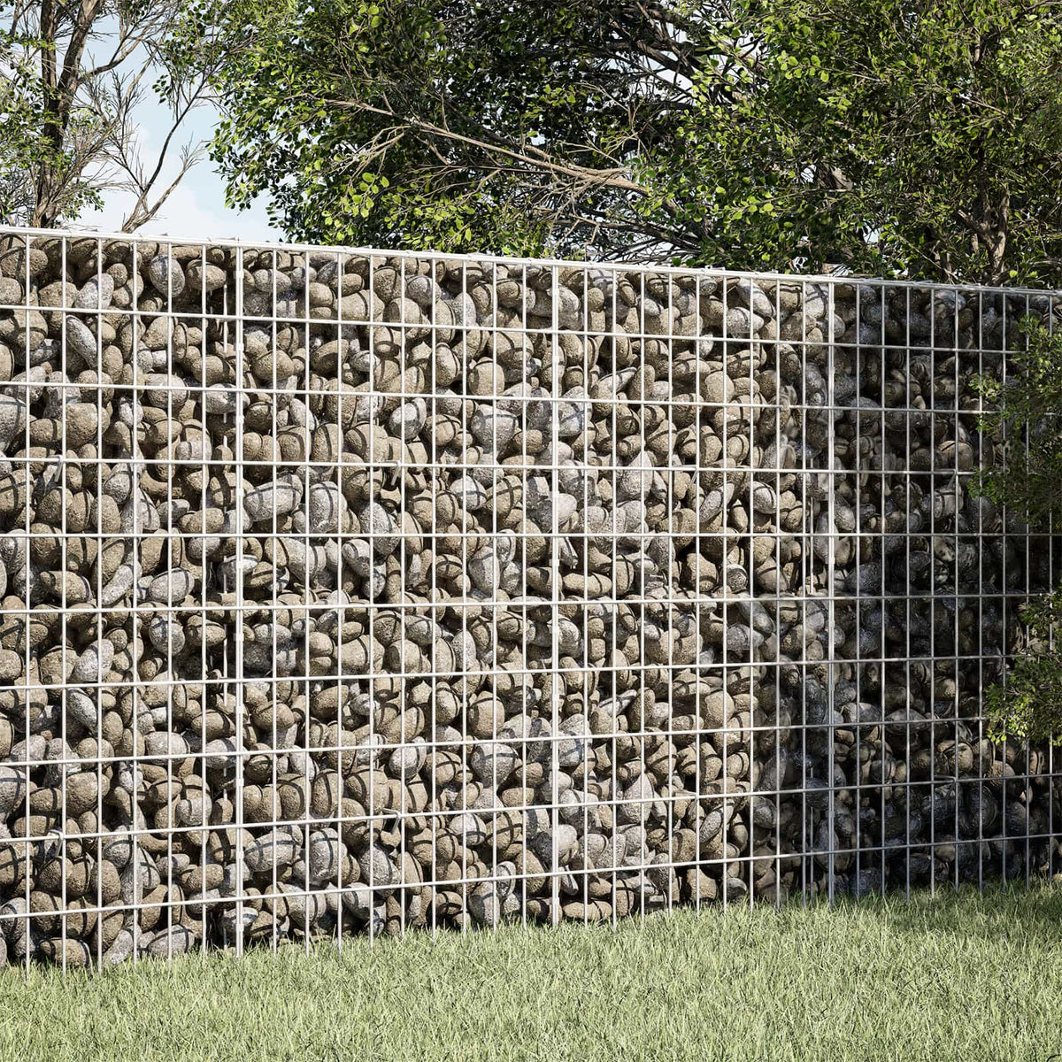 Gabion met 3,5 mm Draad en 5x10 cm Mesh 100x100x100 cm is nu te koop bij PeponiXL, paradijselijk wonen!