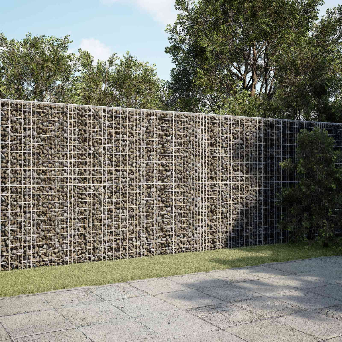Gabion met 3,5 mm Draad en 5x10 cm Mesh 650x100x200 cm is nu te koop bij PeponiXL, paradijselijk wonen!