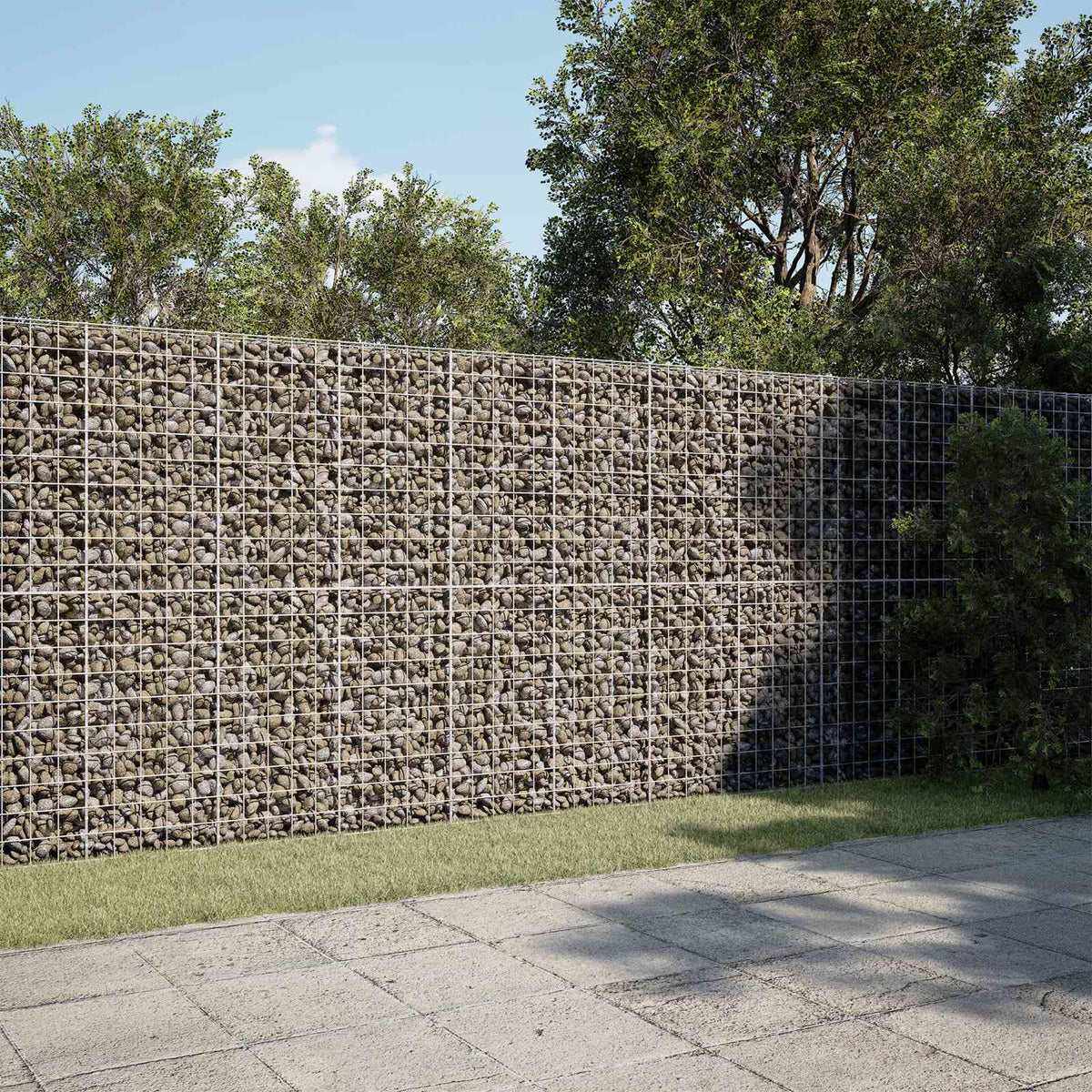 Gabion met 3,5 mm Draad en 10x10 cm Gaas 650x10x200 cm is nu te koop bij PeponiXL, paradijselijk wonen!