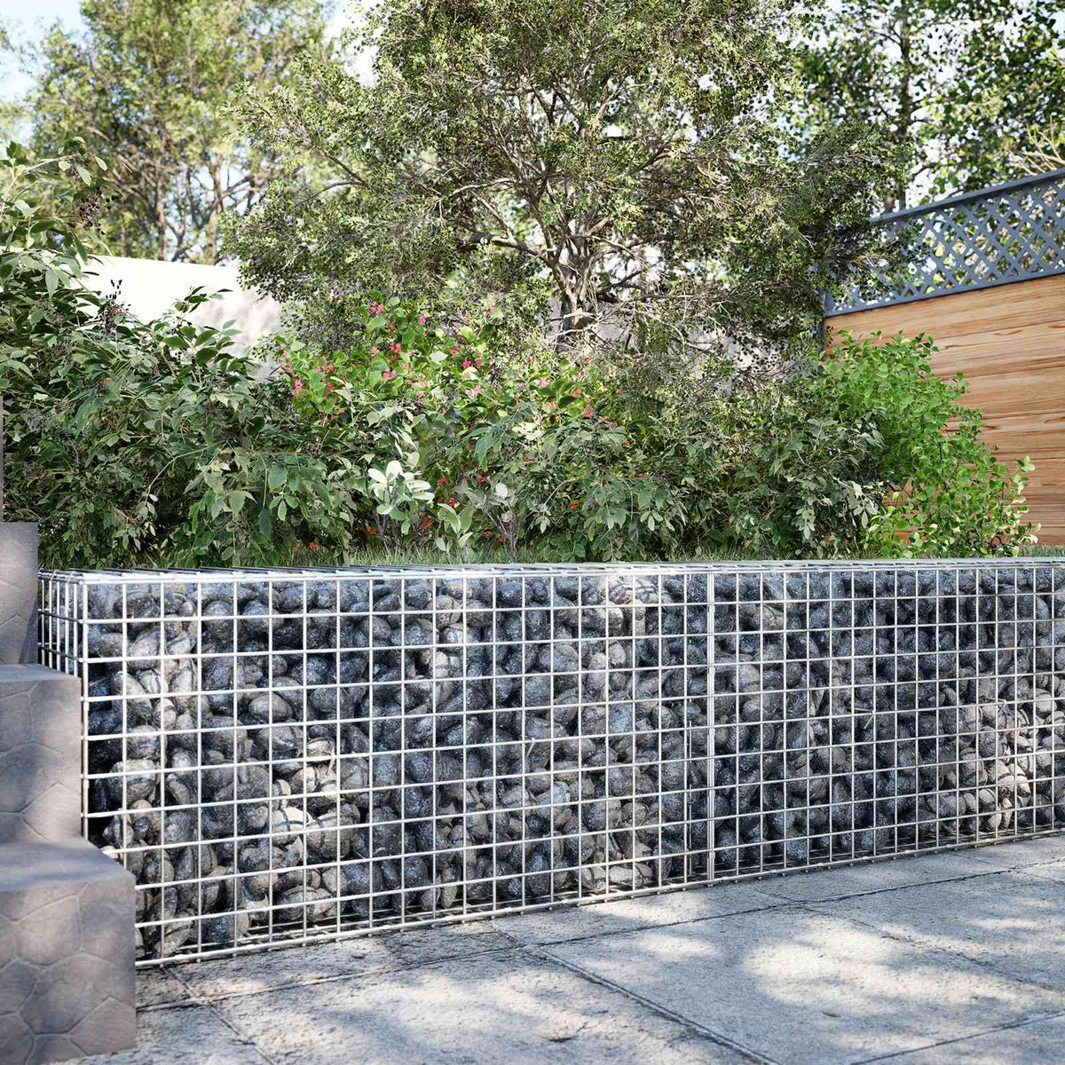 Gabion met 5 mm draad en 5x5 cm gaas 100x50x50 cm is nu te koop bij PeponiXL, paradijselijk wonen!