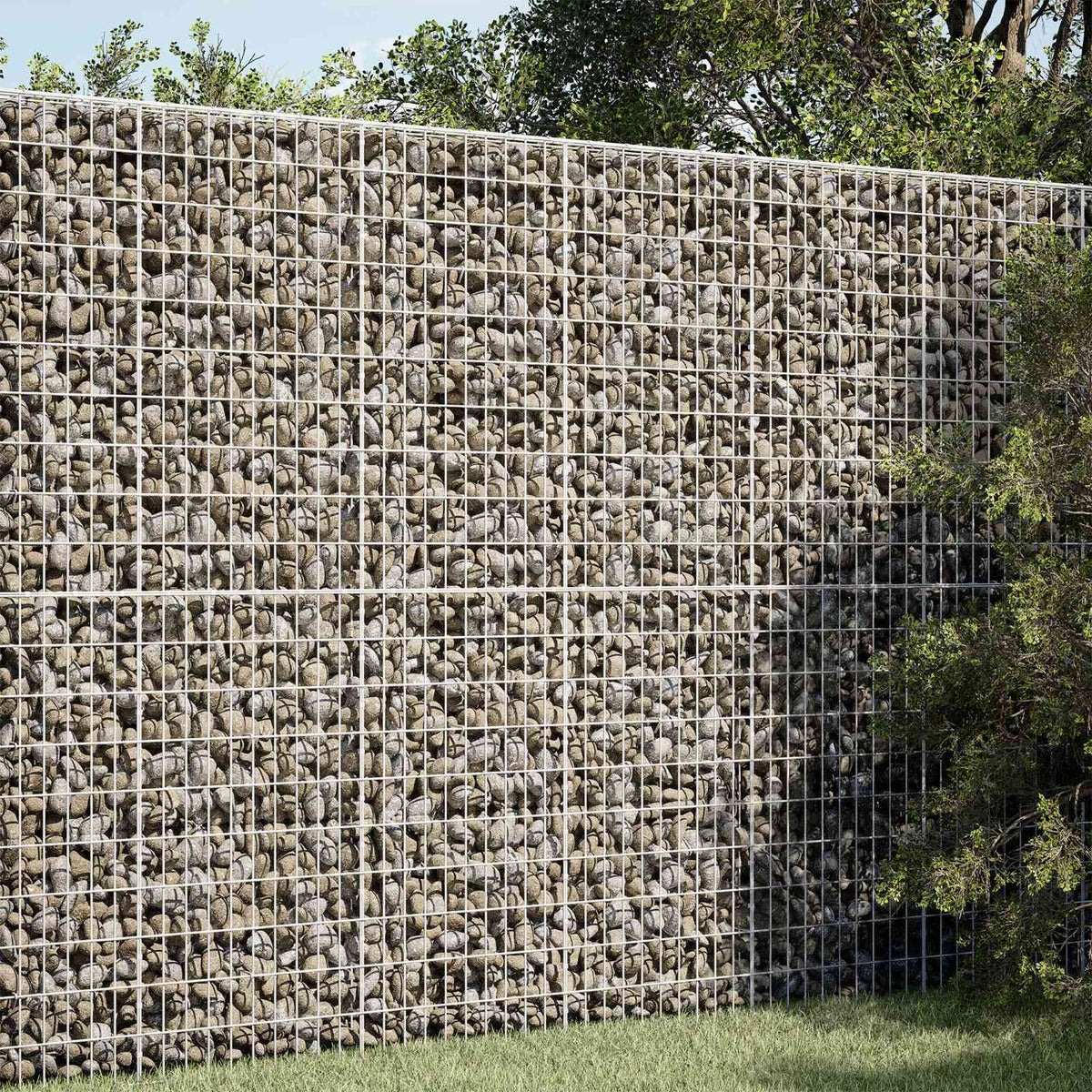 Gabion met 5 mm Draad en 5x10 cm Gaas 50x50x200 cm is nu te koop bij PeponiXL, paradijselijk wonen!