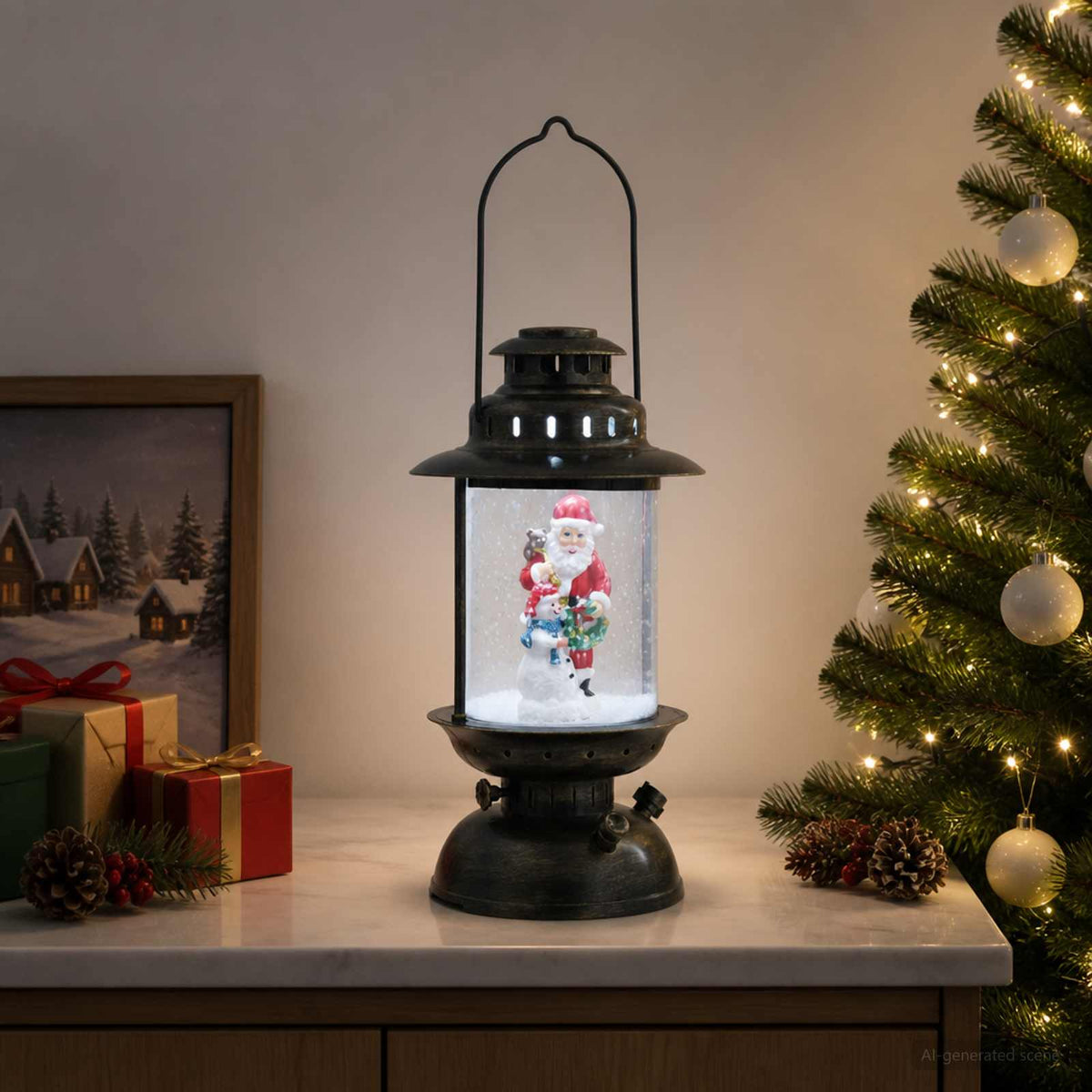 Christmas Lantern ESPOO Koudwit Ø 21 x 40,5 cm is nu te koop bij PeponiXL, paradijselijk wonen!