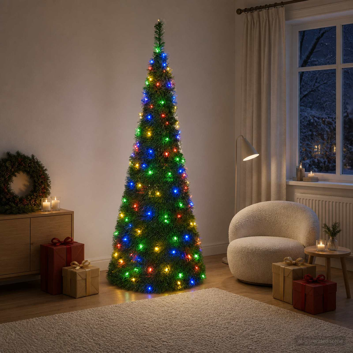 Pop-up led-kerstboom 210 cm 200 LED's PVC Groen is nu te koop bij PeponiXL, paradijselijk wonen!