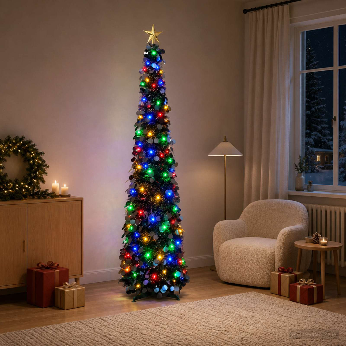 vidaXL Pop-up LED-kerstboom met ster 180 cm 100 LED's PET Zwart