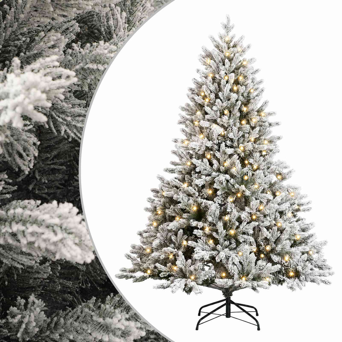 Kunstmatige Inklapbare Kerstboom 120 cm 150 LED's Warmwit is nu te koop bij PeponiXL, paradijselijk wonen!