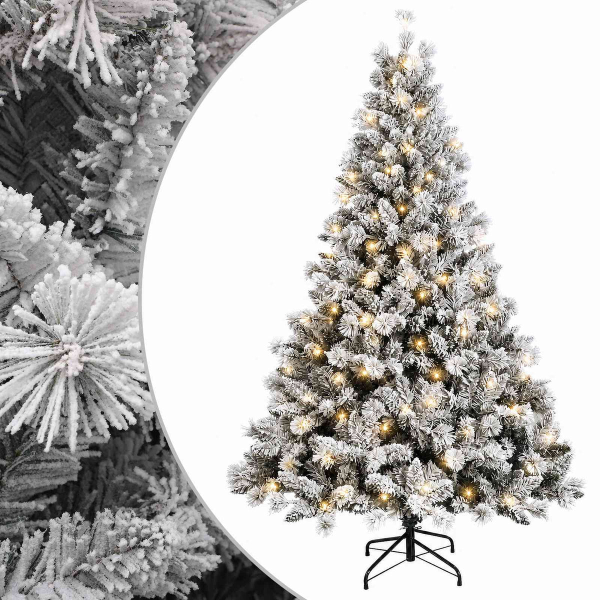 Kunstmatige Inklapbare Kerstboom 120 cm 150 LED's Warmwit is nu te koop bij PeponiXL, paradijselijk wonen!