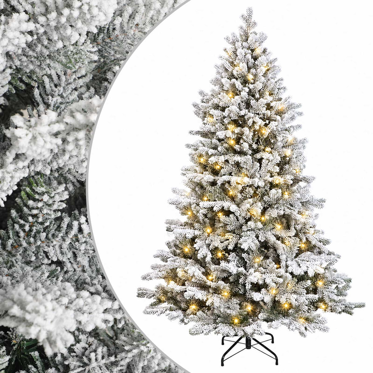 Kunstmatige Inklapbare Kerstboom 150 cm 150 LED's Warmwit is nu te koop bij PeponiXL, paradijselijk wonen!