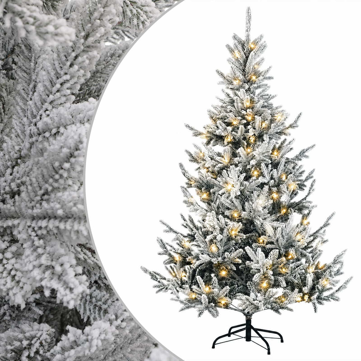 Kunstmatige Inklapbare Kerstboom 120 cm 150 LED's Warmwit is nu te koop bij PeponiXL, paradijselijk wonen!