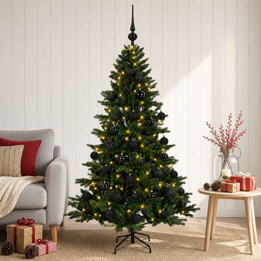 Kunstkerstboom met kerstbal 120 cm 150 LED's Warmwit is nu te koop bij PeponiXL, paradijselijk wonen!