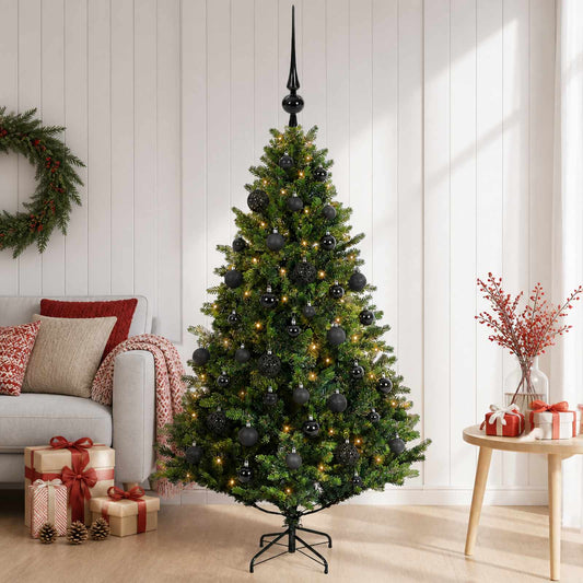 Kunstkerstboom met Ballen 120 cm 150 LED's Warmwit is nu te koop bij PeponiXL, paradijselijk wonen!