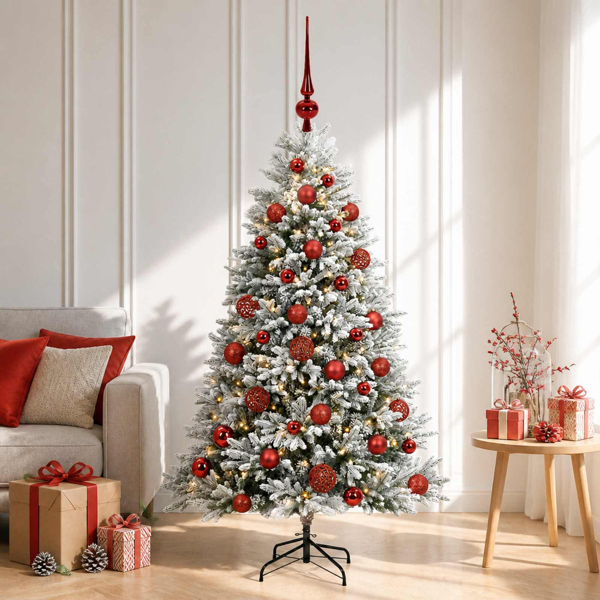 vidaXL Kunstkerstboom met Ballen 150 cm 150 LED's Warmwit