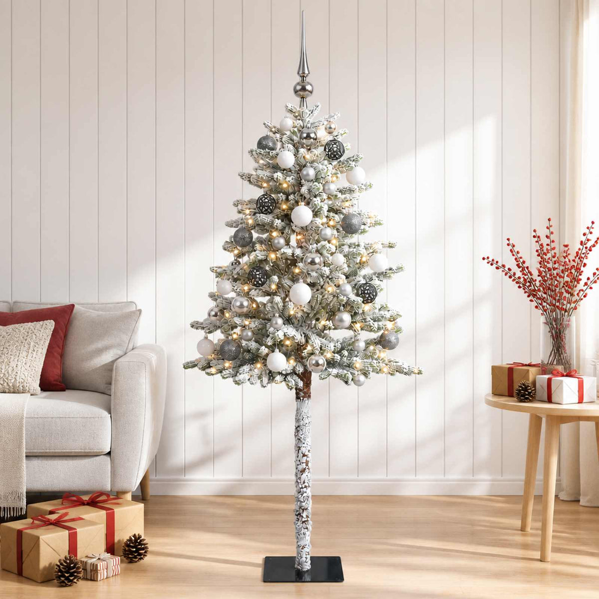 vidaXL Kunstkerstboom met Ballen 120 cm 150 LED's Warmwit