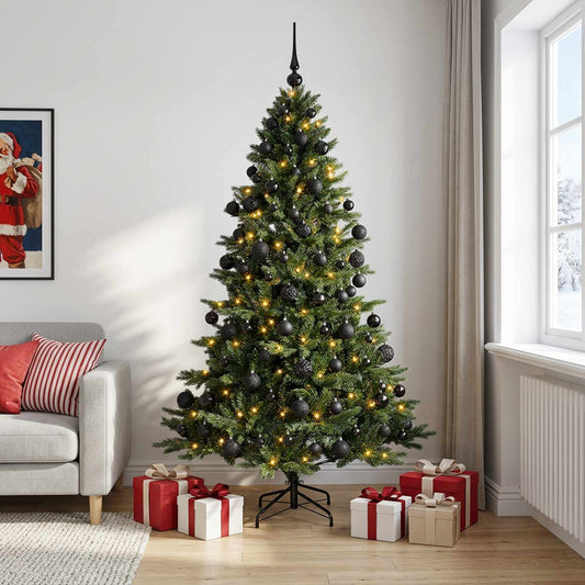 Kunstkerstboom met kerstbal 240 cm 300 LED's Warmwit is nu te koop bij PeponiXL, paradijselijk wonen!