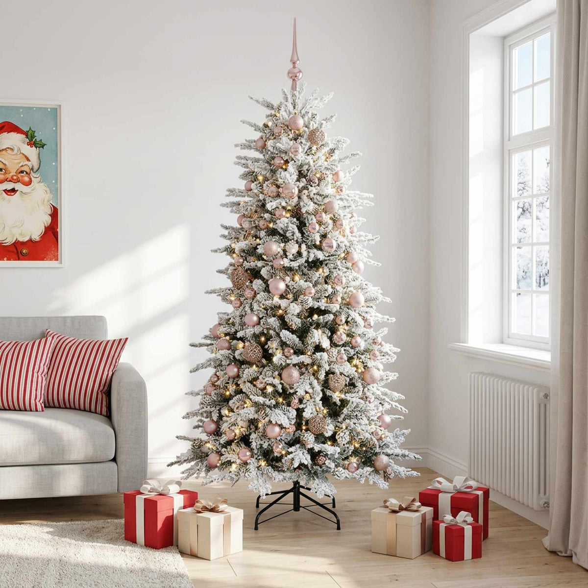 vidaXL Kunstmatige Inklapbare Kerstboom 180 cm 300 LED's Warmwit