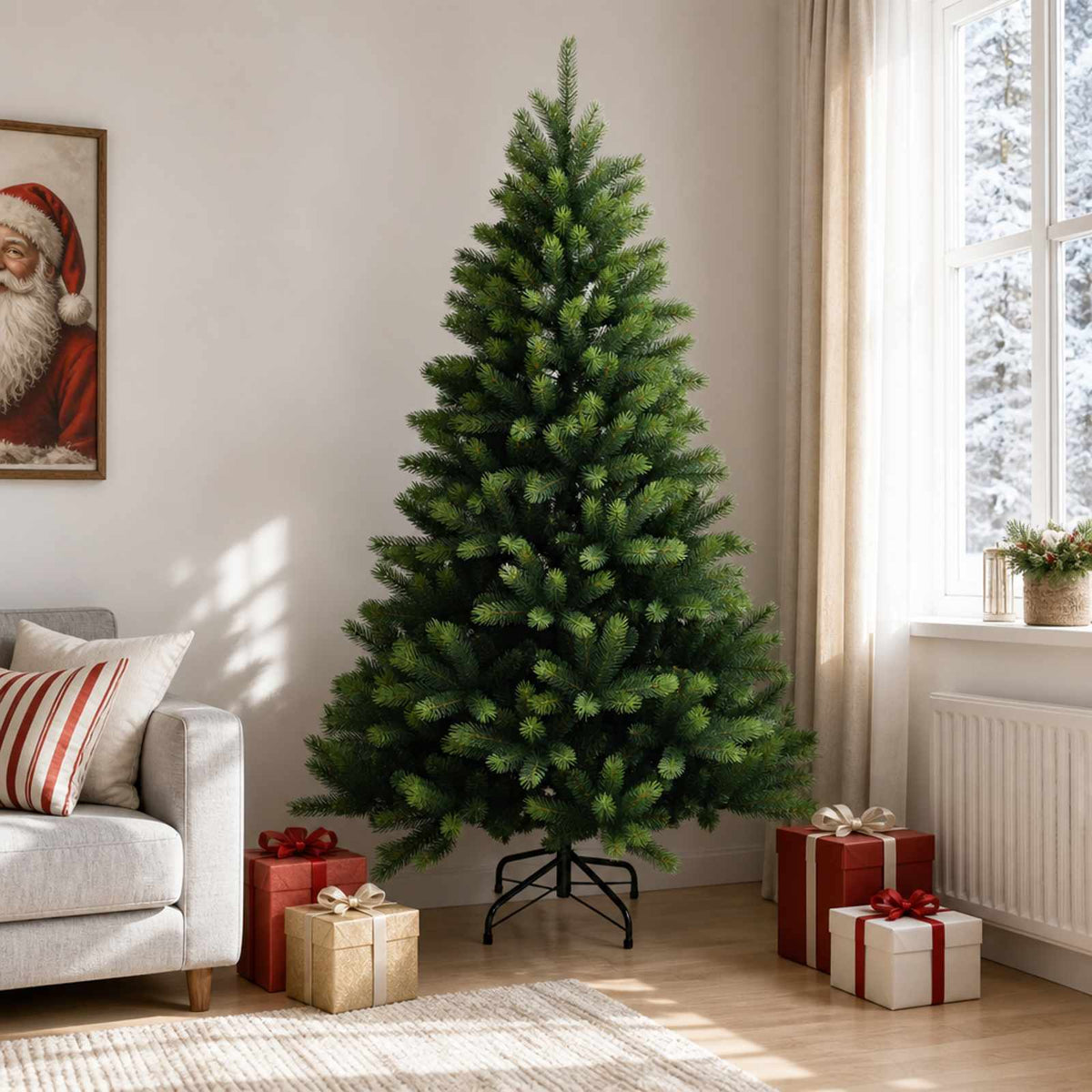 vidaXL Kunstmatige Inklapbare Kerstboom 180 cm PVC en Metaal Groen