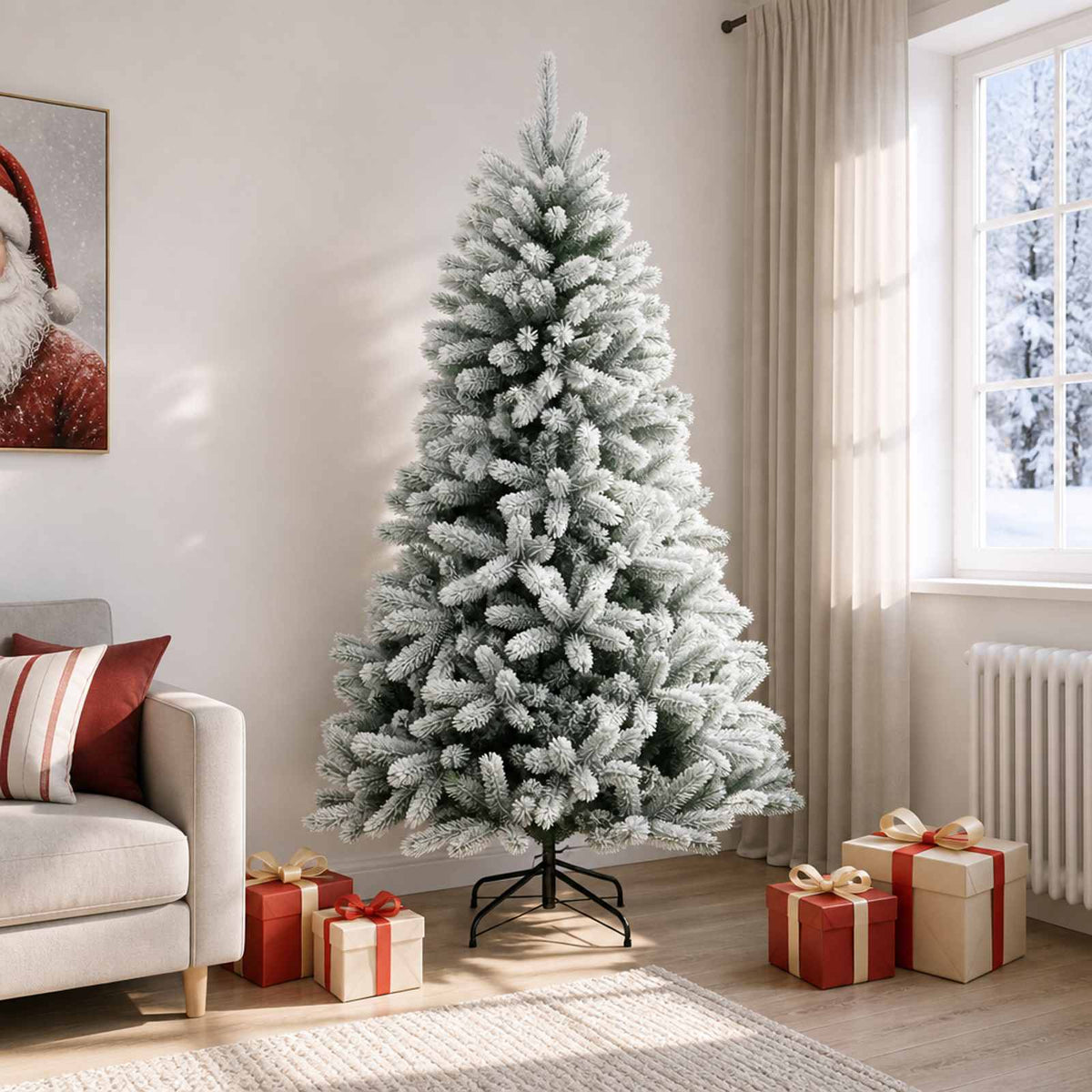 vidaXL Kunstmatige Inklapbare Kerstboom 240 cm PVC en Metaal