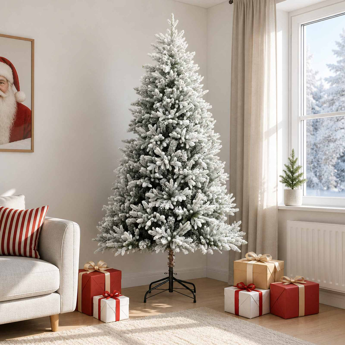 Kunstmatige Inklapbare Kerstboom 240 cm PVC en Metaal is nu te koop bij PeponiXL, paradijselijk wonen!