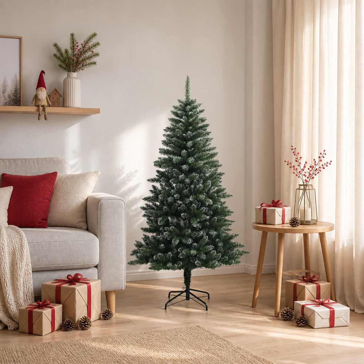 Kunstmatige Inklapbare Kerstboom 150 cm PVC en Metaal Mat is nu te koop bij PeponiXL, paradijselijk wonen!