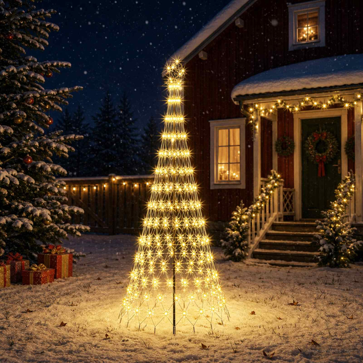 LED Kerstboom 250 cm 290 LED's Warmwit IJzer Zwart is nu te koop bij PeponiXL, paradijselijk wonen!