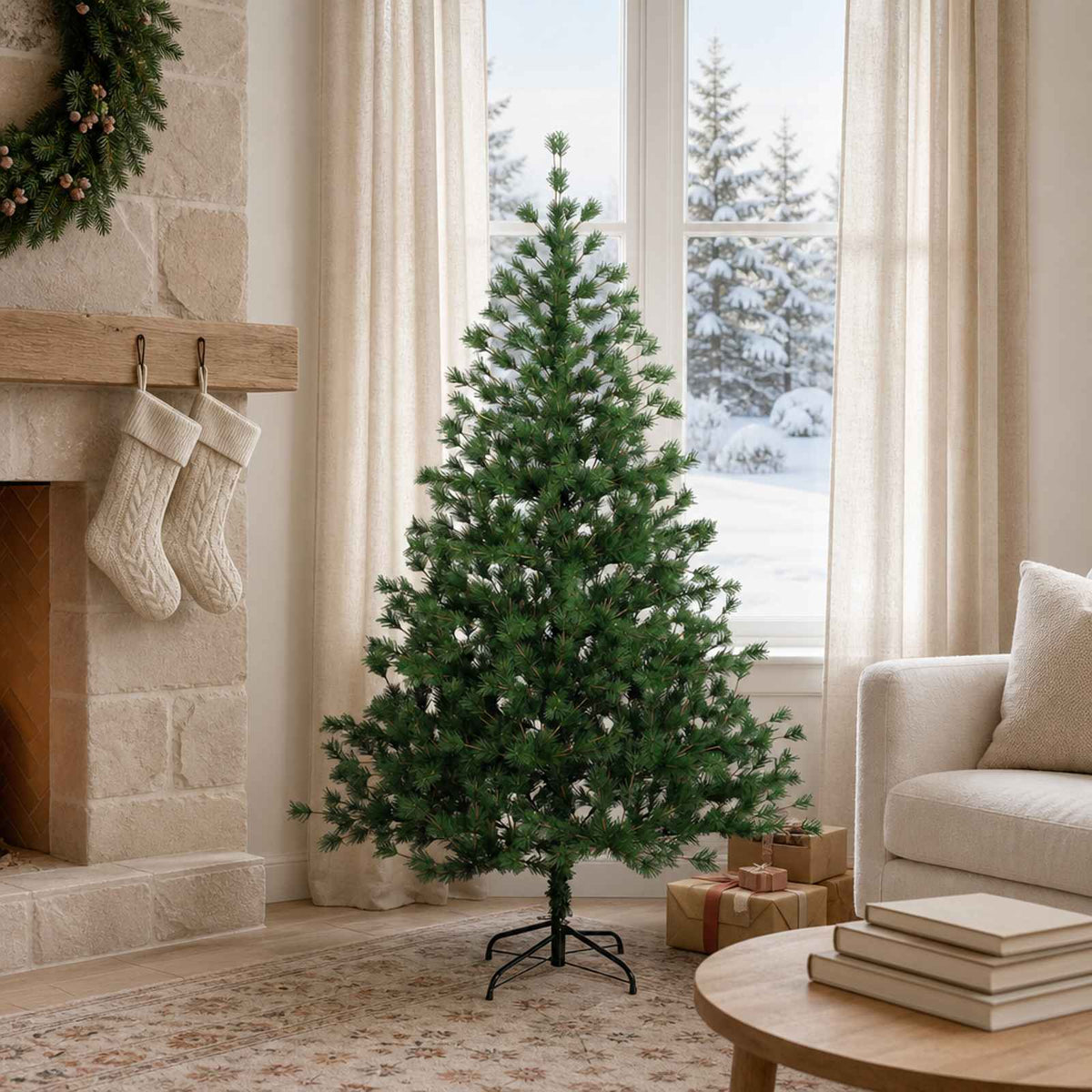 Kunstmatige Inklapbare Kerstboom 150 cm PVC en Metaal Groen is nu te koop bij PeponiXL, paradijselijk wonen!