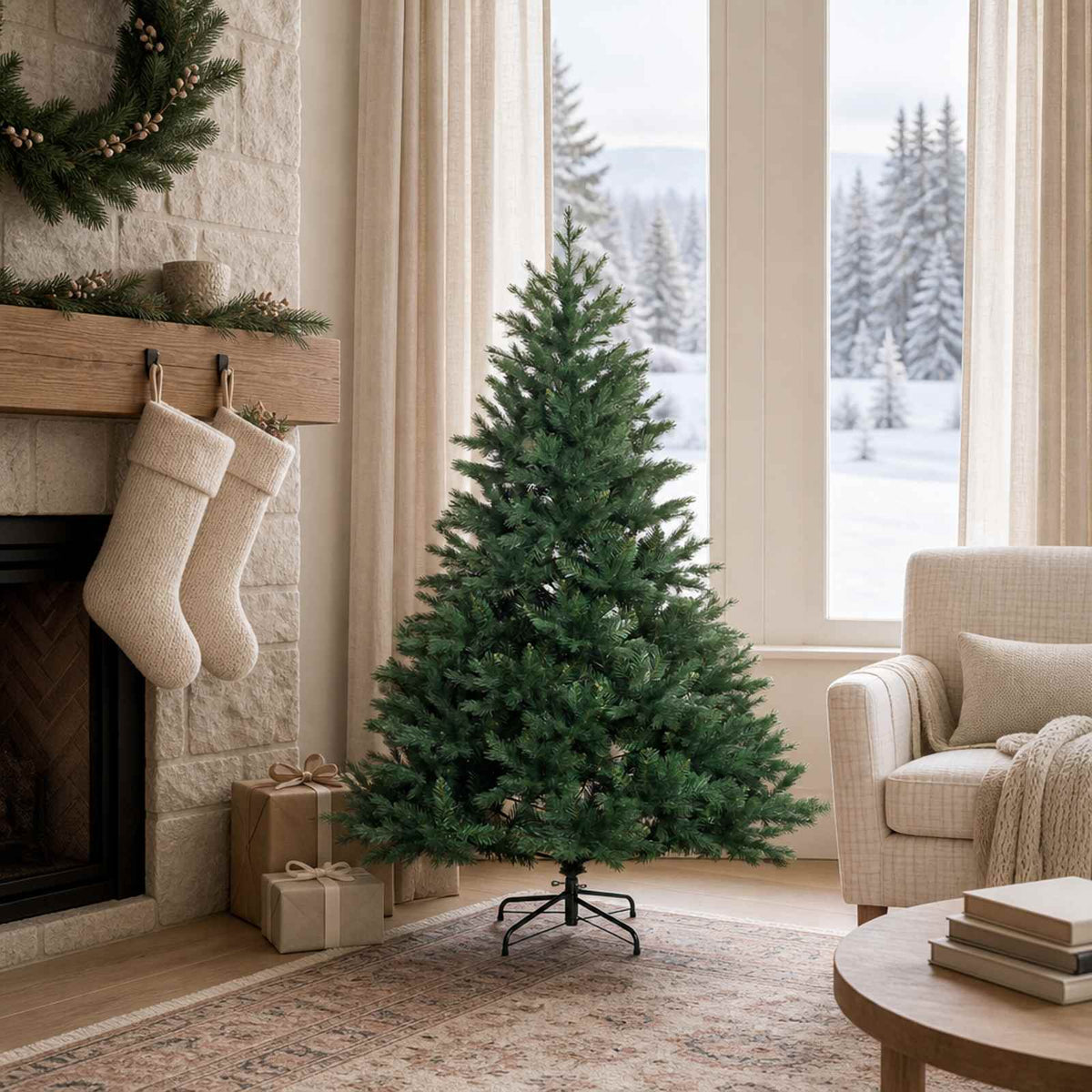 Kunstmatige Inklapbare Kerstboom 150 cm PVC en Metaal Groen is nu te koop bij PeponiXL, paradijselijk wonen!