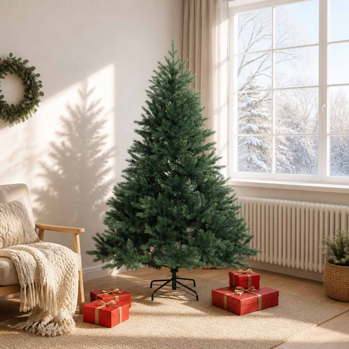 Kunstmatige Inklapbare Kerstboom 180 cm PVC en Metaal Groen is nu te koop bij PeponiXL, paradijselijk wonen!