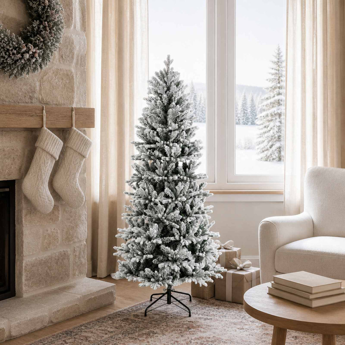 Kunstmatige Inklapbare Kerstboom 150 cm PVC en PE Groen en Wit is nu te koop bij PeponiXL, paradijselijk wonen!