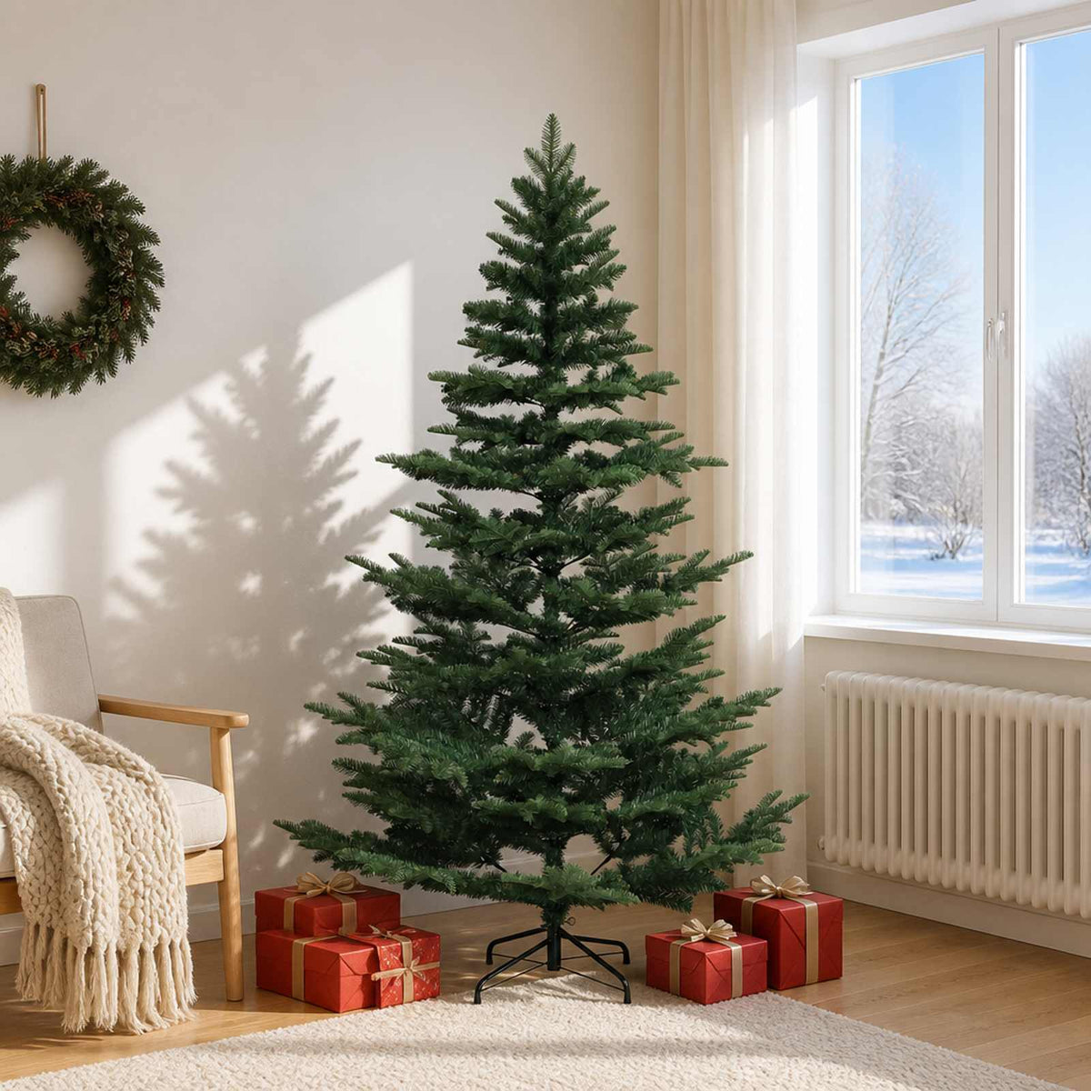 Kunstmatige Inklapbare Kerstboom 180 cm PE & PVC Groen is nu te koop bij PeponiXL, paradijselijk wonen!