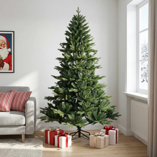 Kunstmatige Inklapbare Kerstboom 240 cm PVC en Metaal Groen is nu te koop bij PeponiXL, paradijselijk wonen!