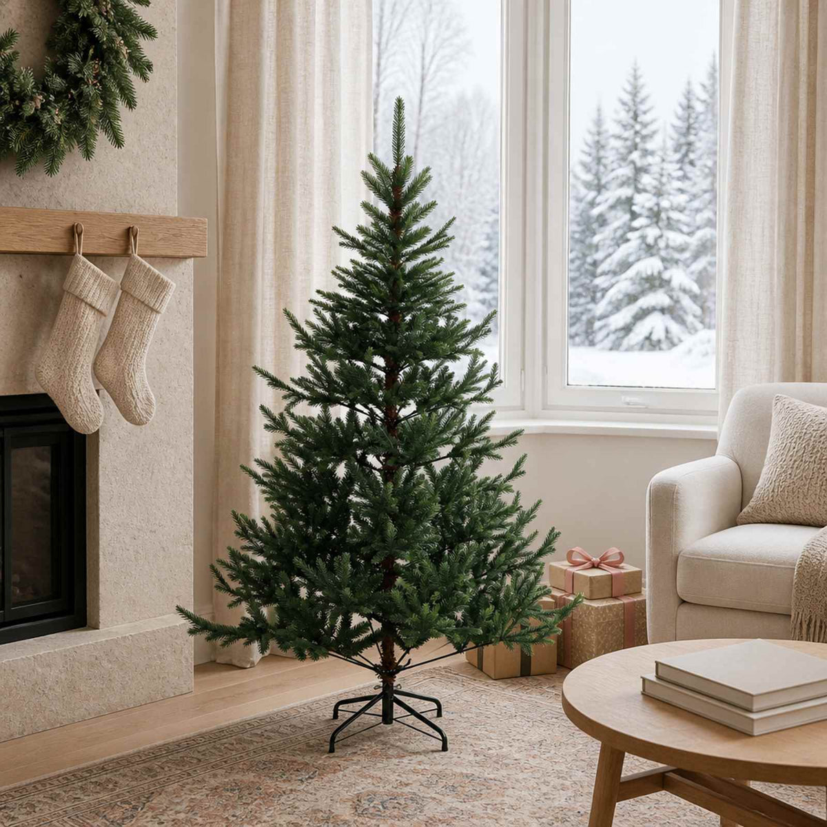 Kunstmatige Inklapbare Kerstboom 150 cm PVC en Metaal Groen is nu te koop bij PeponiXL, paradijselijk wonen!