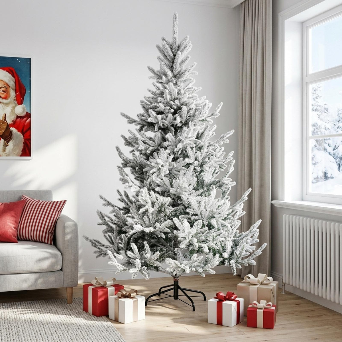 Kunstmatige Inklapbare Kerstboom 240 cm PVC en Metaal is nu te koop bij PeponiXL, paradijselijk wonen!