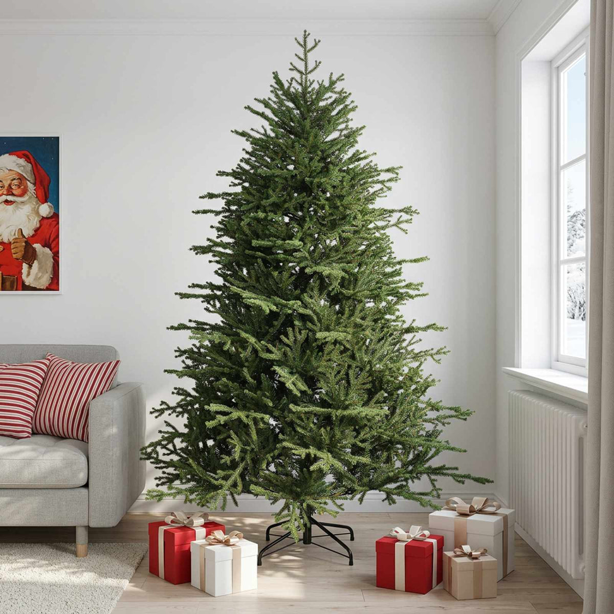 Kunstmatige Inklapbare Kerstboom 240 cm PVC en Metaal Groen is nu te koop bij PeponiXL, paradijselijk wonen!