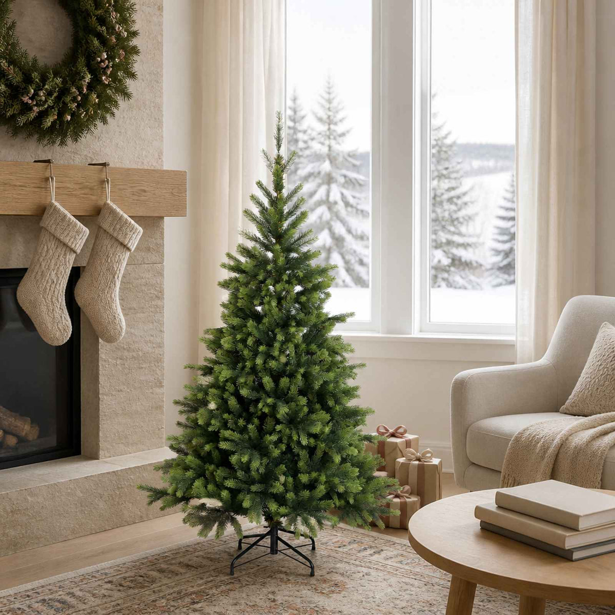Kunstmatige Inklapbare Kerstboom 120 cm PVC en Metaal Groen is nu te koop bij PeponiXL, paradijselijk wonen!