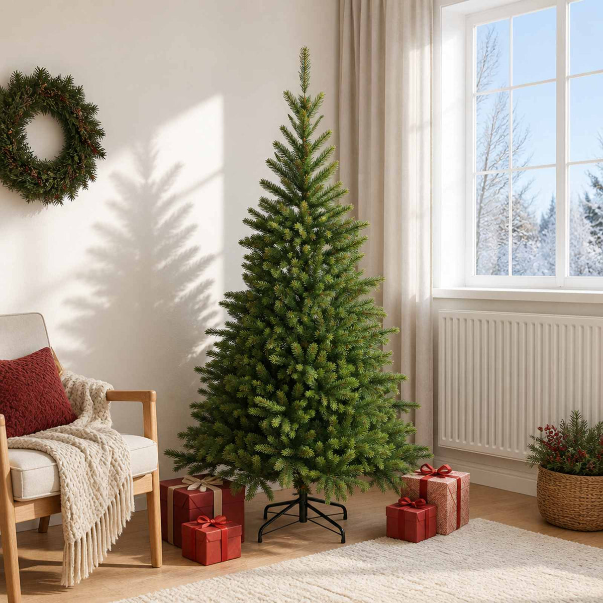 Kunstmatige Inklapbare Kerstboom 180 cm PVC en Metaal Groen is nu te koop bij PeponiXL, paradijselijk wonen!
